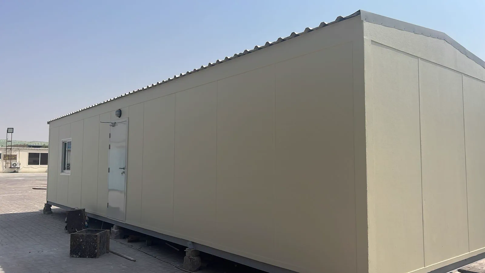 Long portable cabin unit ready for delivery
