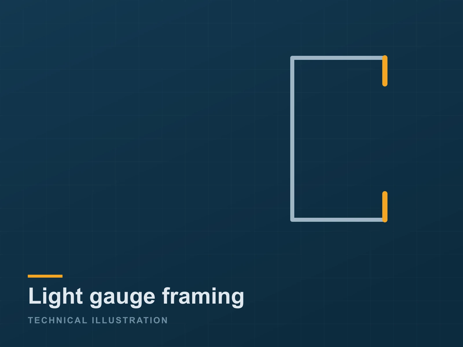 Light gauge steel framing — technical illustration