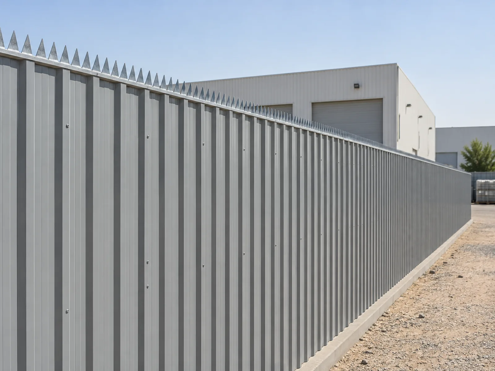 A strip fitted the length of a sheet boundary fence