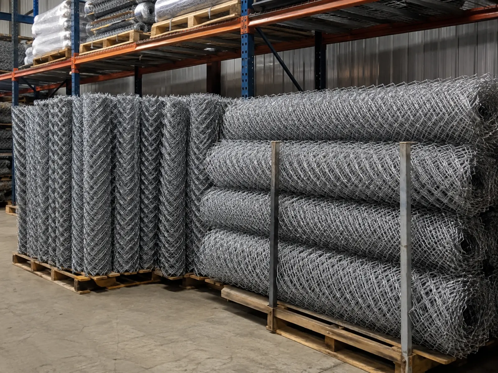 Chain link fencing — full product view