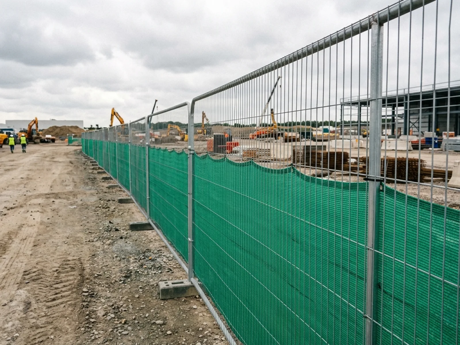 Run along a temporary fence line around a site