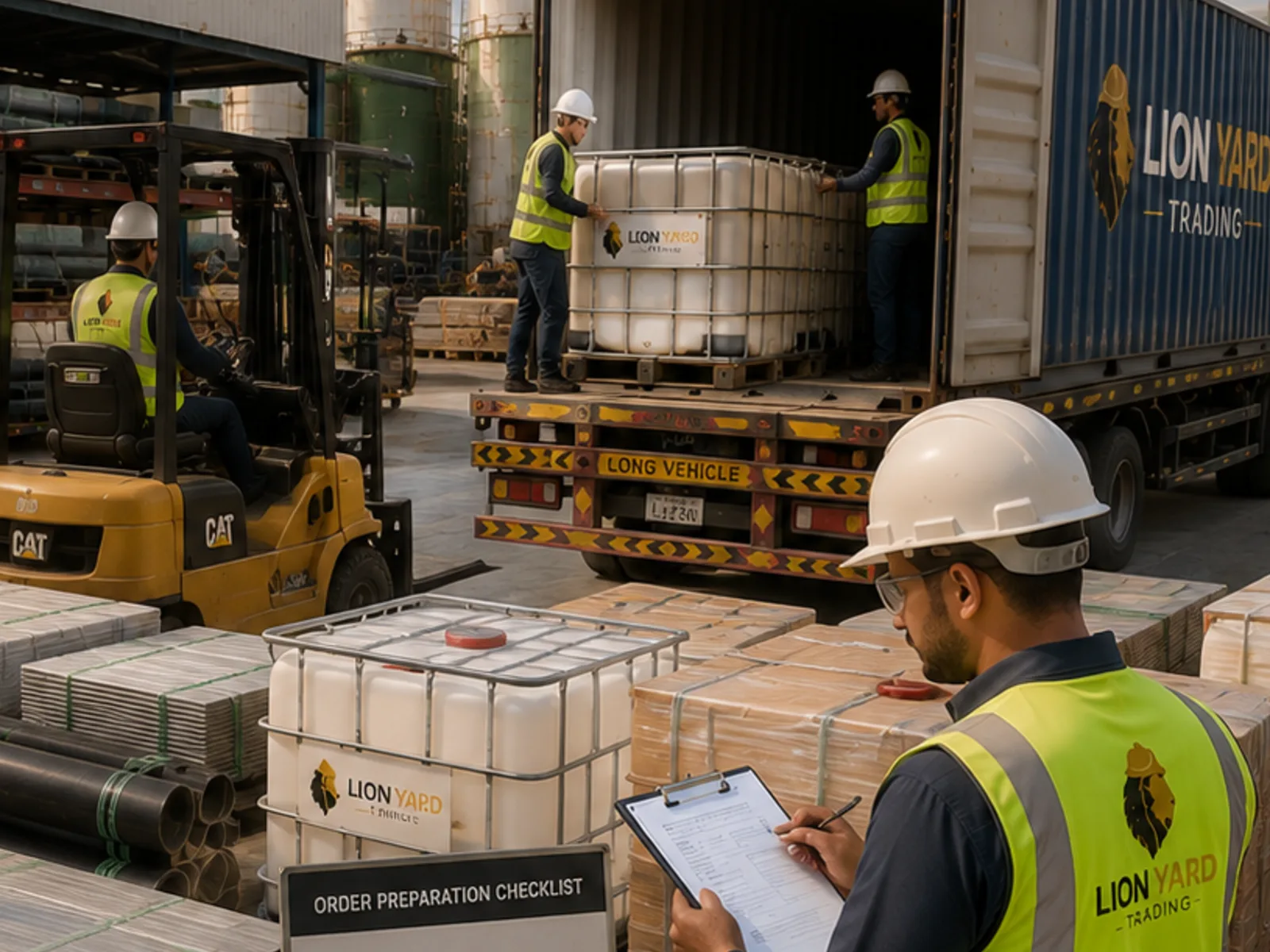 An order being prepared for loading