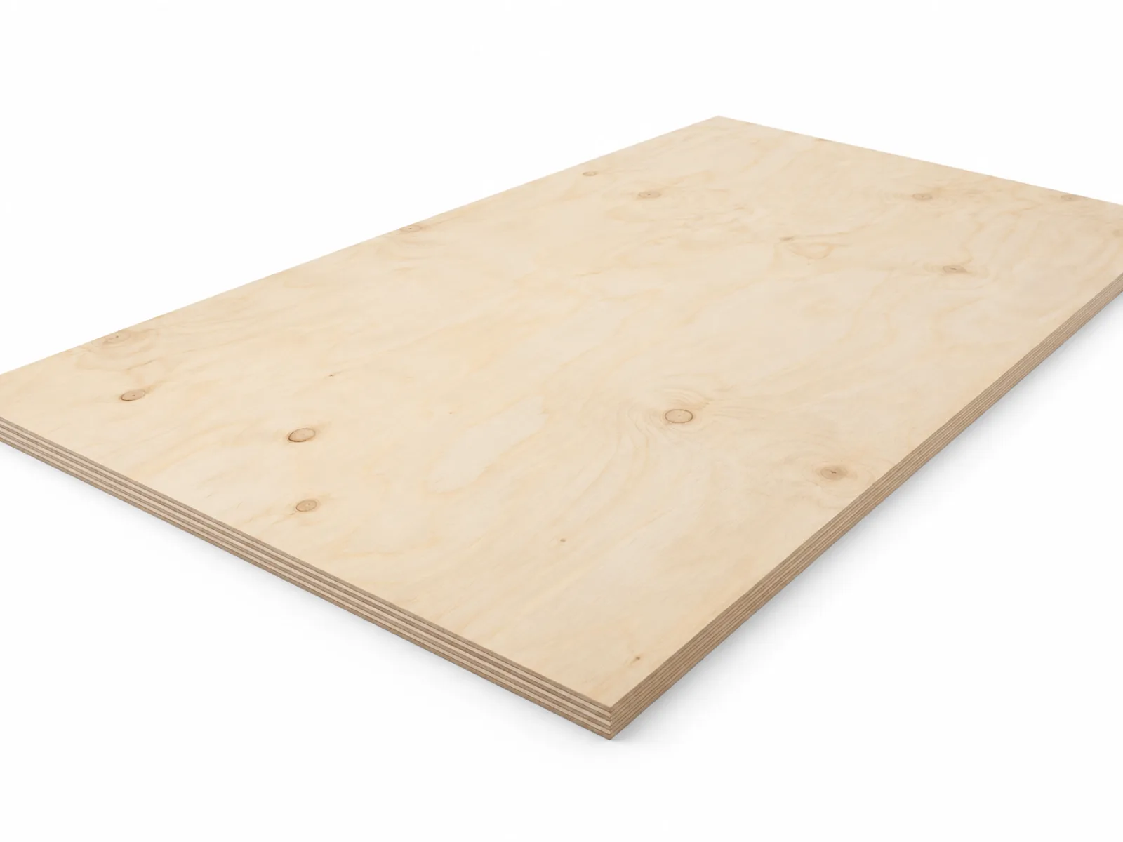 A single commercial sheet — softwood face, knots showing