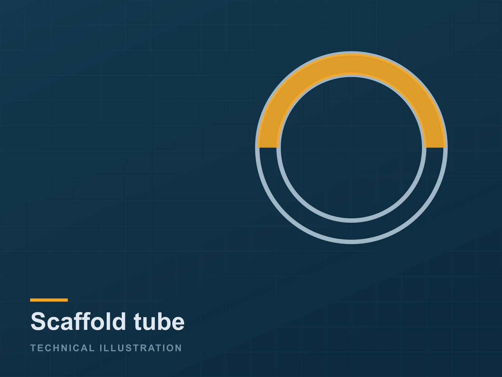 Scaffold tube — technical illustration