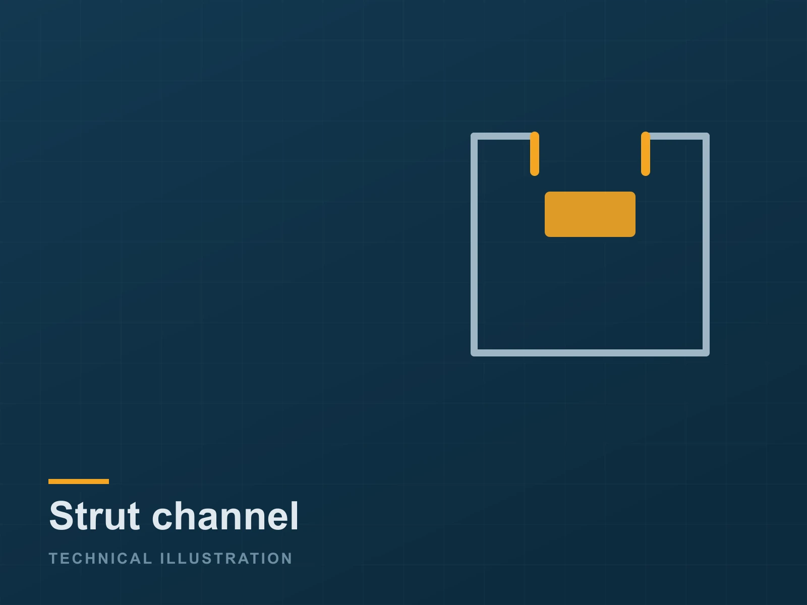 Strut channel — technical illustration