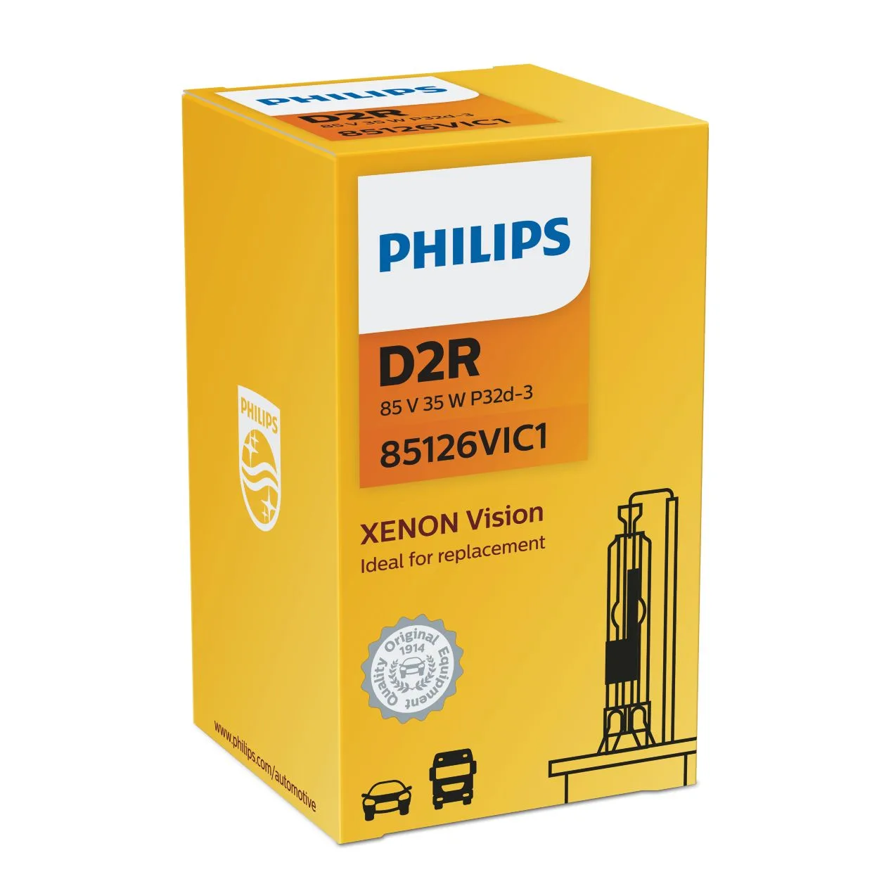 Philips Xenon Vision D2R 85V 35W P32d-3 HID Headlight Bulb
