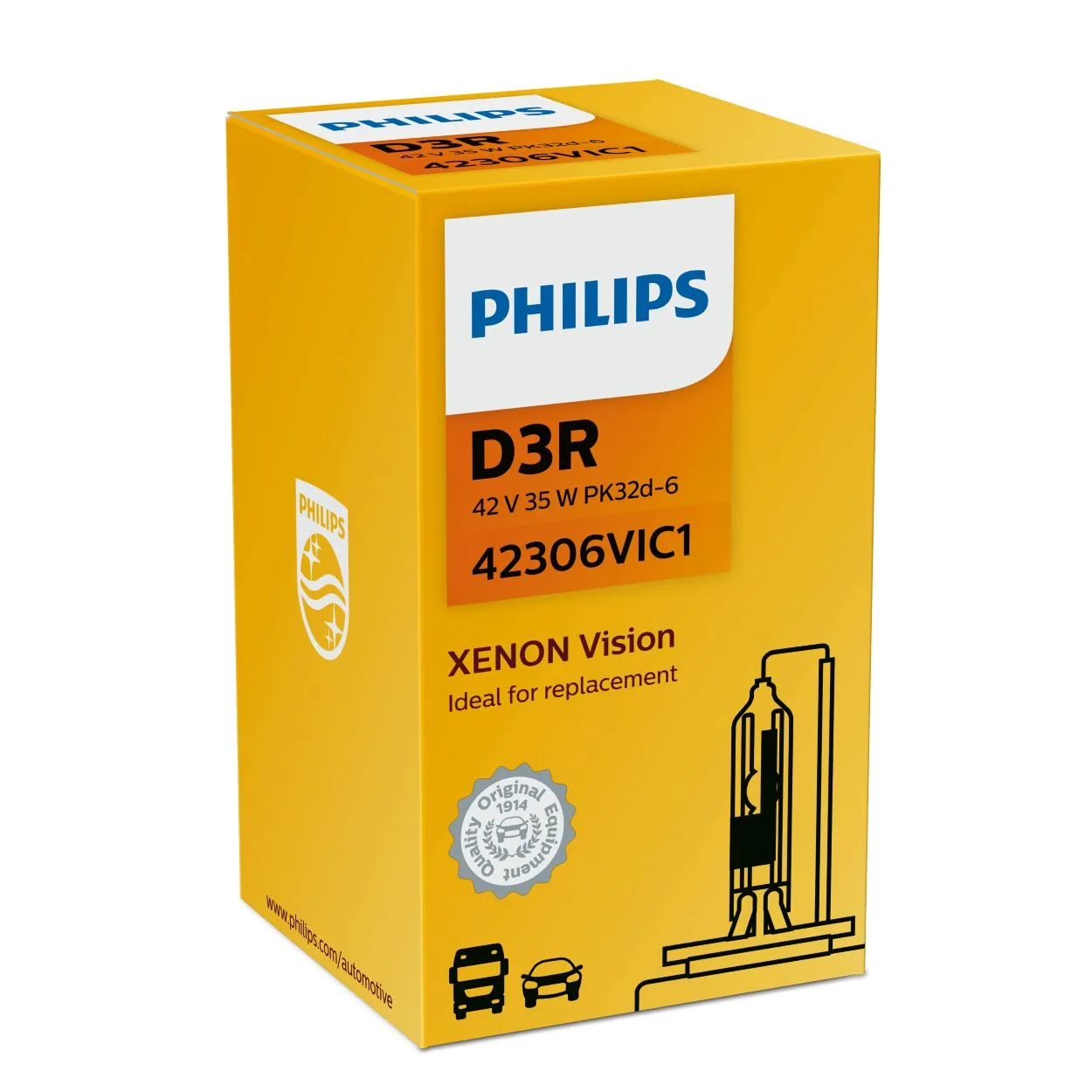 Philips Xenon Vision D3R 42V 35W PK32d-6 HID Headlight Bulb