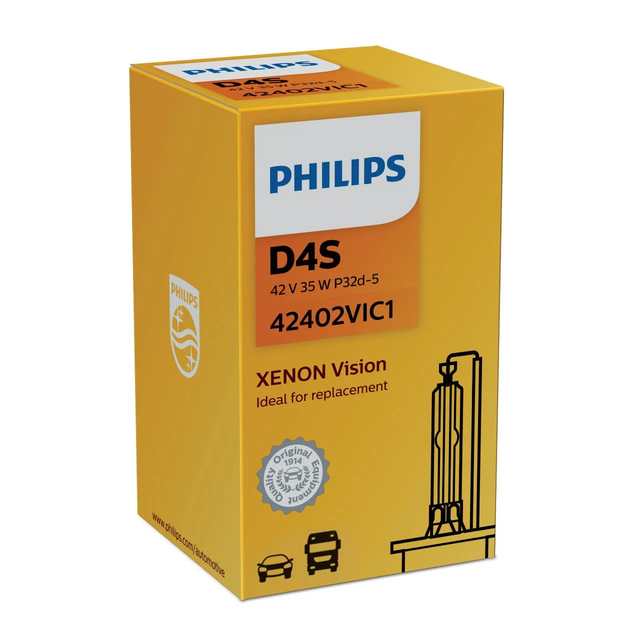 Philips Xenon Vision D4S 42V 35W P32d-5 HID Headlight Bulb