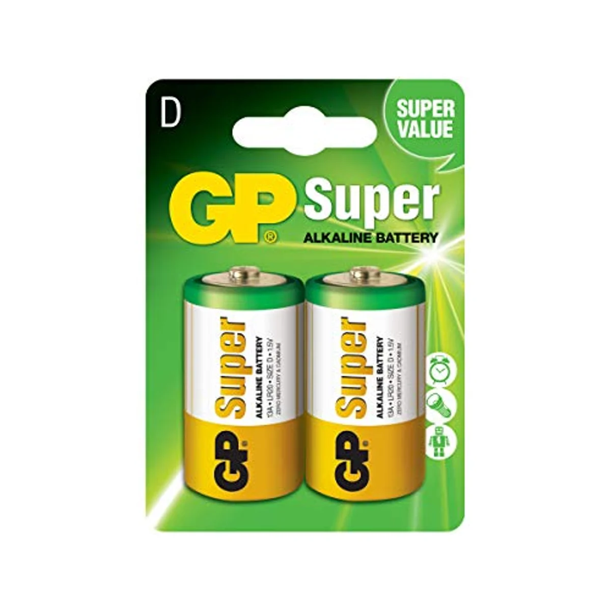 Gp13aeta21-2gsbc2 Super Alkaline D Lr20 1.5v