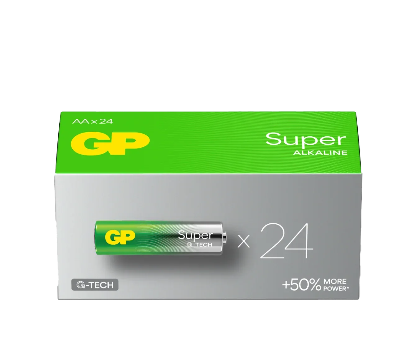 GP Super Alkaline AA Battery LR6 1.5V, Pack of 24