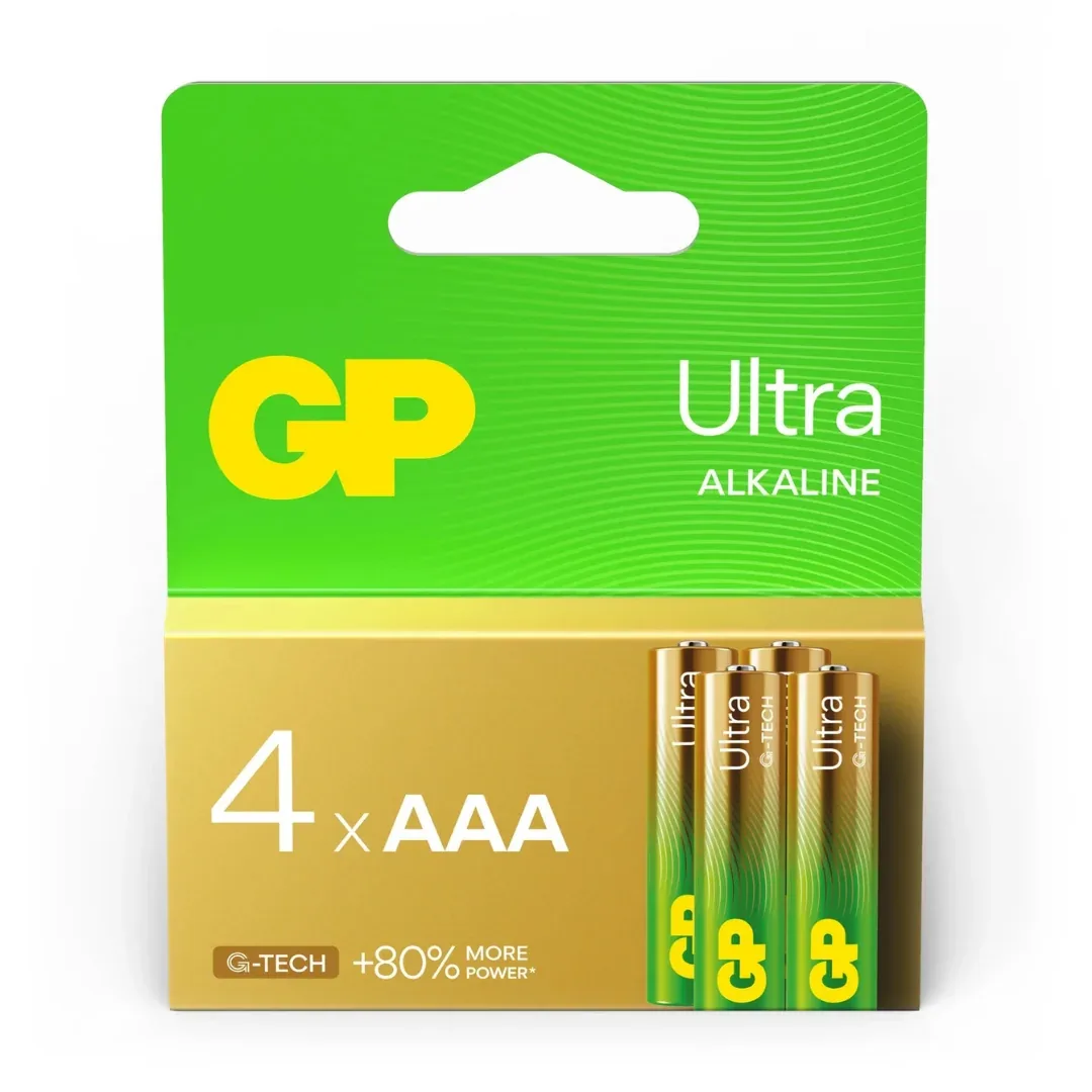 GP Ultra Alkaline AAA Battery LR03 1.5V, Pack of 2