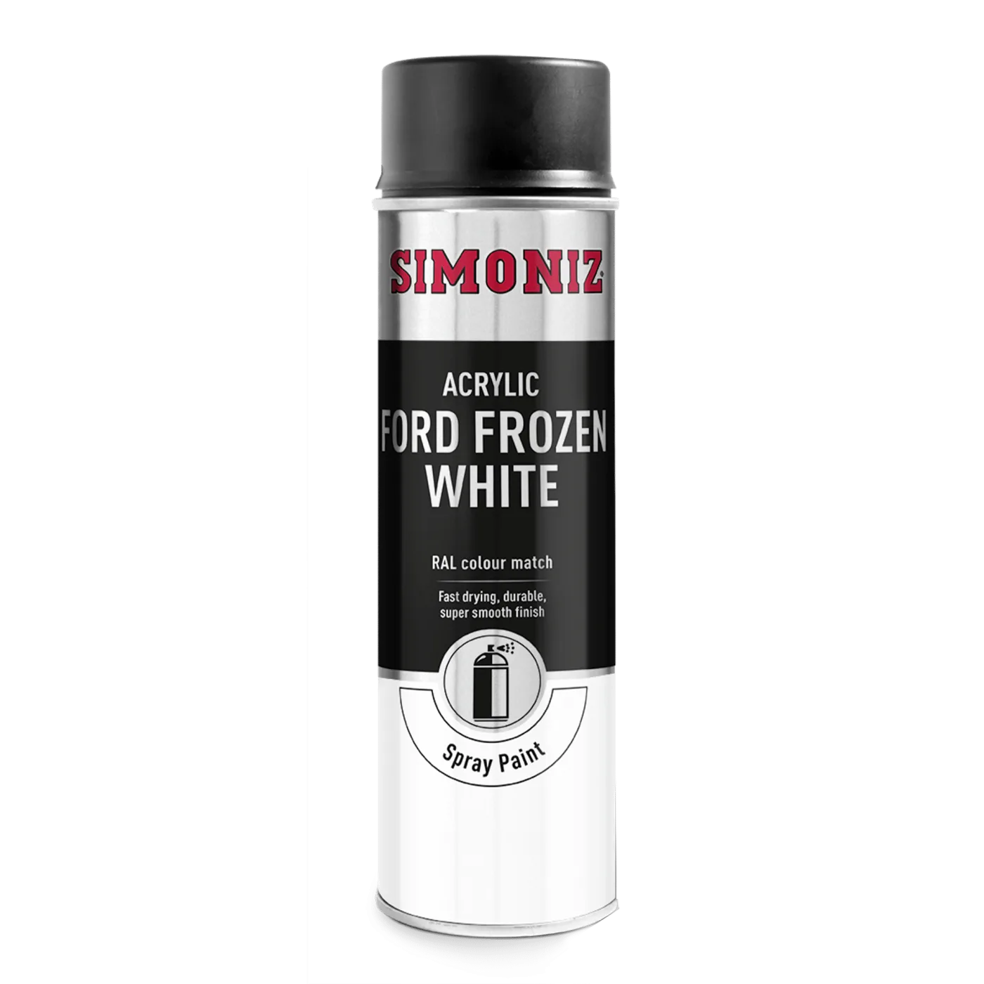 Simoniz Ford Frozen White Acrylic Spray Paint 500ml (SIMP23D) — Spray Paints & Primers