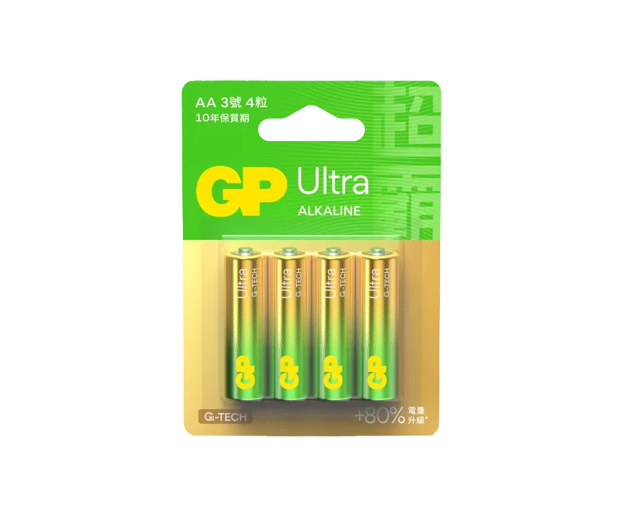 GP Ultra Alkaline AA LR6 1.5V - card of 8