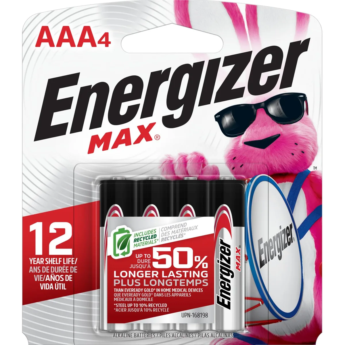 Energizer MAX AAA, Pack of 4 (3+1 promotion)