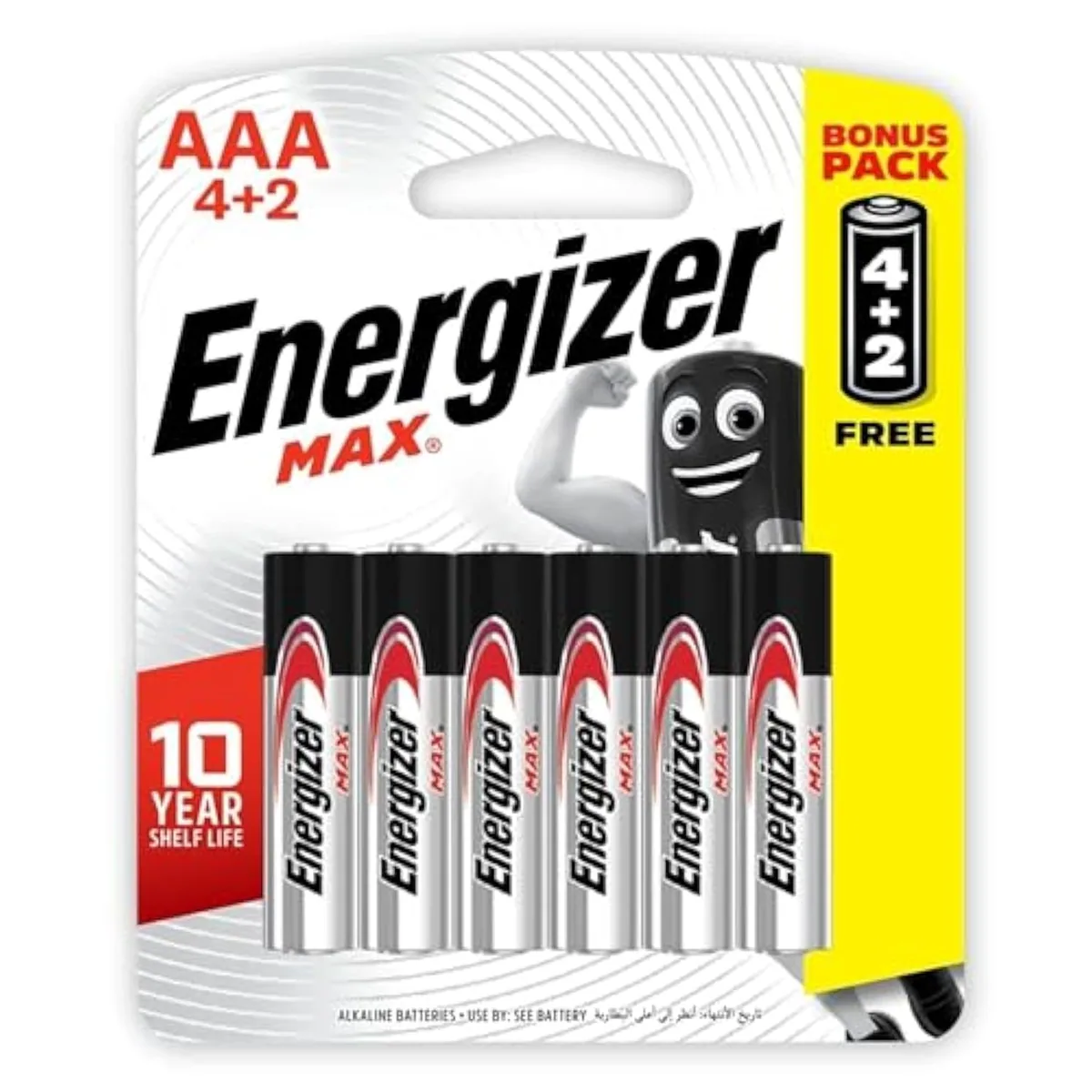 Energizer MAX AAA, Pack of 6 (4+2 promotion)