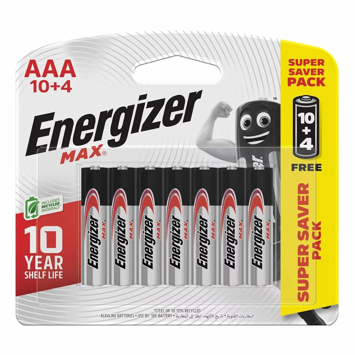 Energizer MAX AAA, Pack of 14 (10+4 promotion)