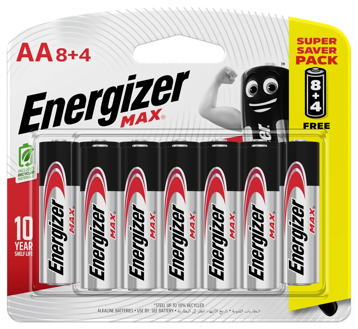 Energizer MAX AA Alkaline Batteries, Pack of 12