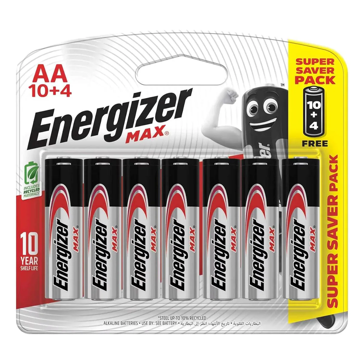 Energizer MAX AA, Pack of 14 (10+4 promotion)