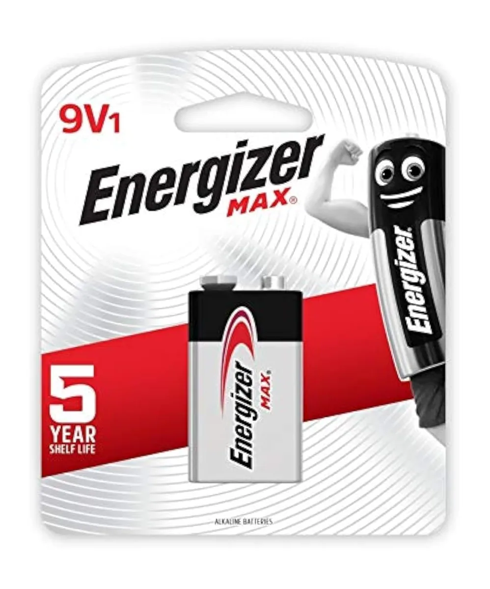 Energizer MAX 9V Alkaline Battery, Pack of 1