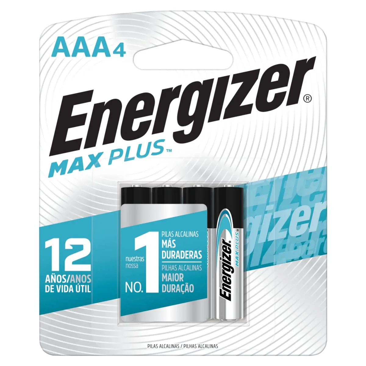 Energizer MAX PLUS AAA Alkaline Batteries, Pack of 4