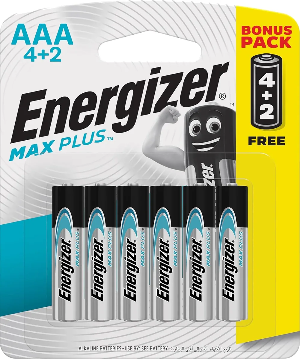Energizer Max Plus AAA, Pack of 6 (4+2 promotion)