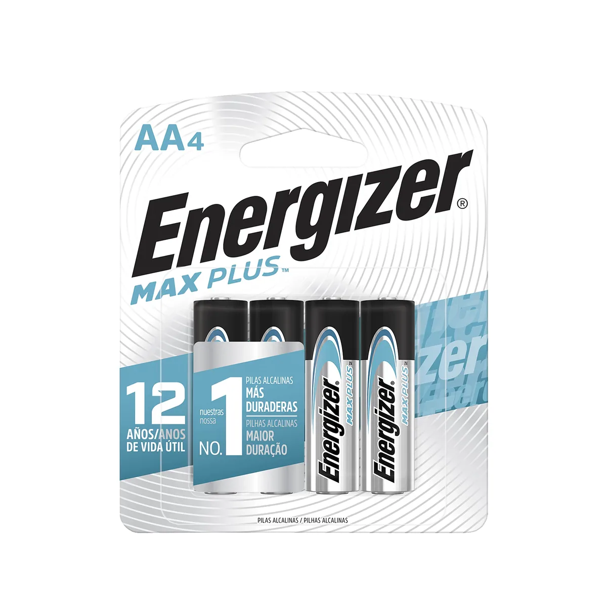 Energizer MAX PLUS AA Alkaline Batteries, Pack of 4