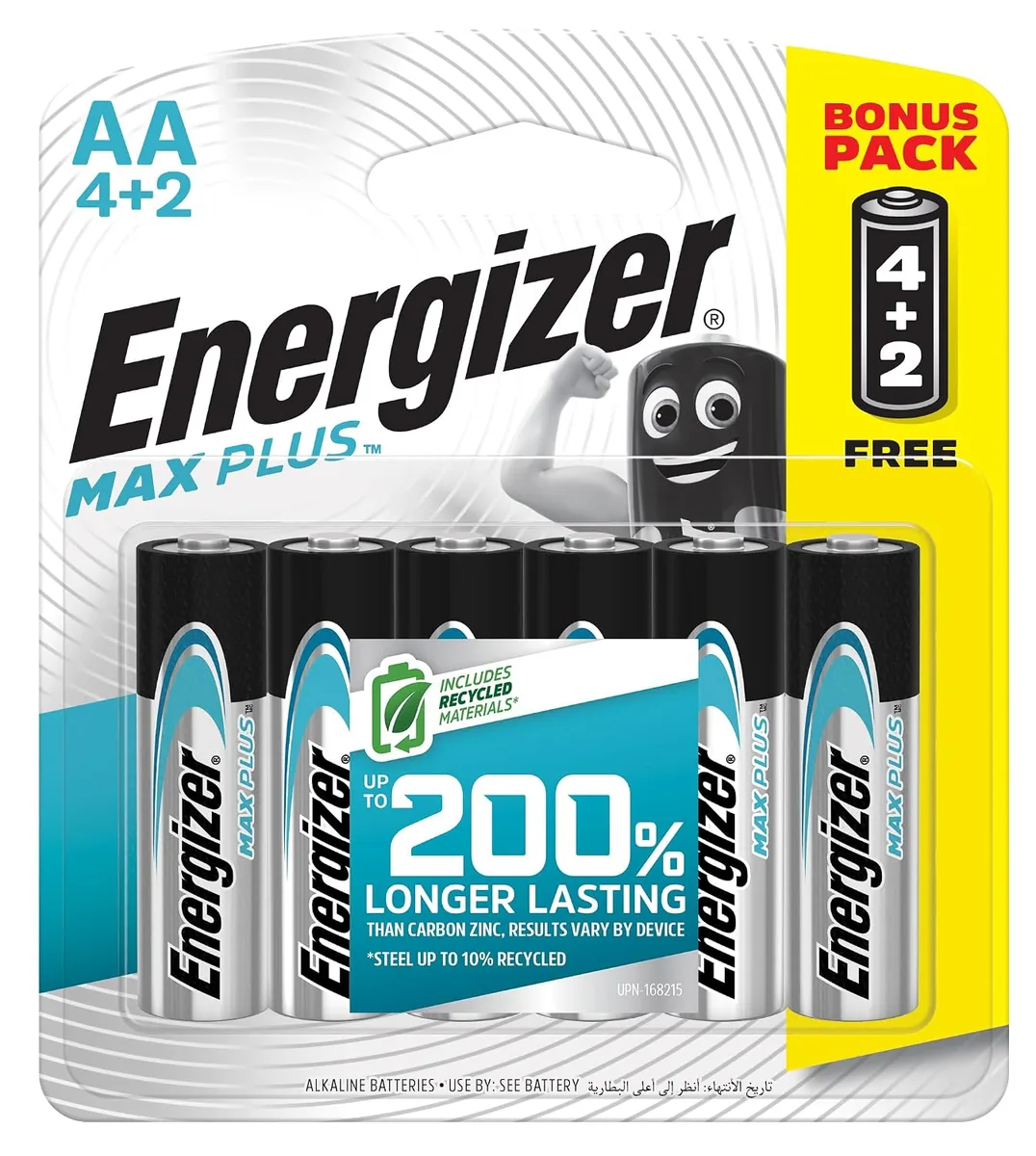 Energizer Max Plus AA, Pack of 6 (4+2 promotion)