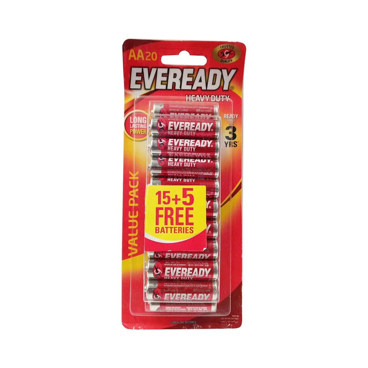 Eveready Heavy Duty AA (1015), Pack of 20 (15+5 promotion)