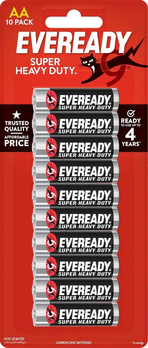 Eveready Super Heavy Duty AA (1215), Pack of 10