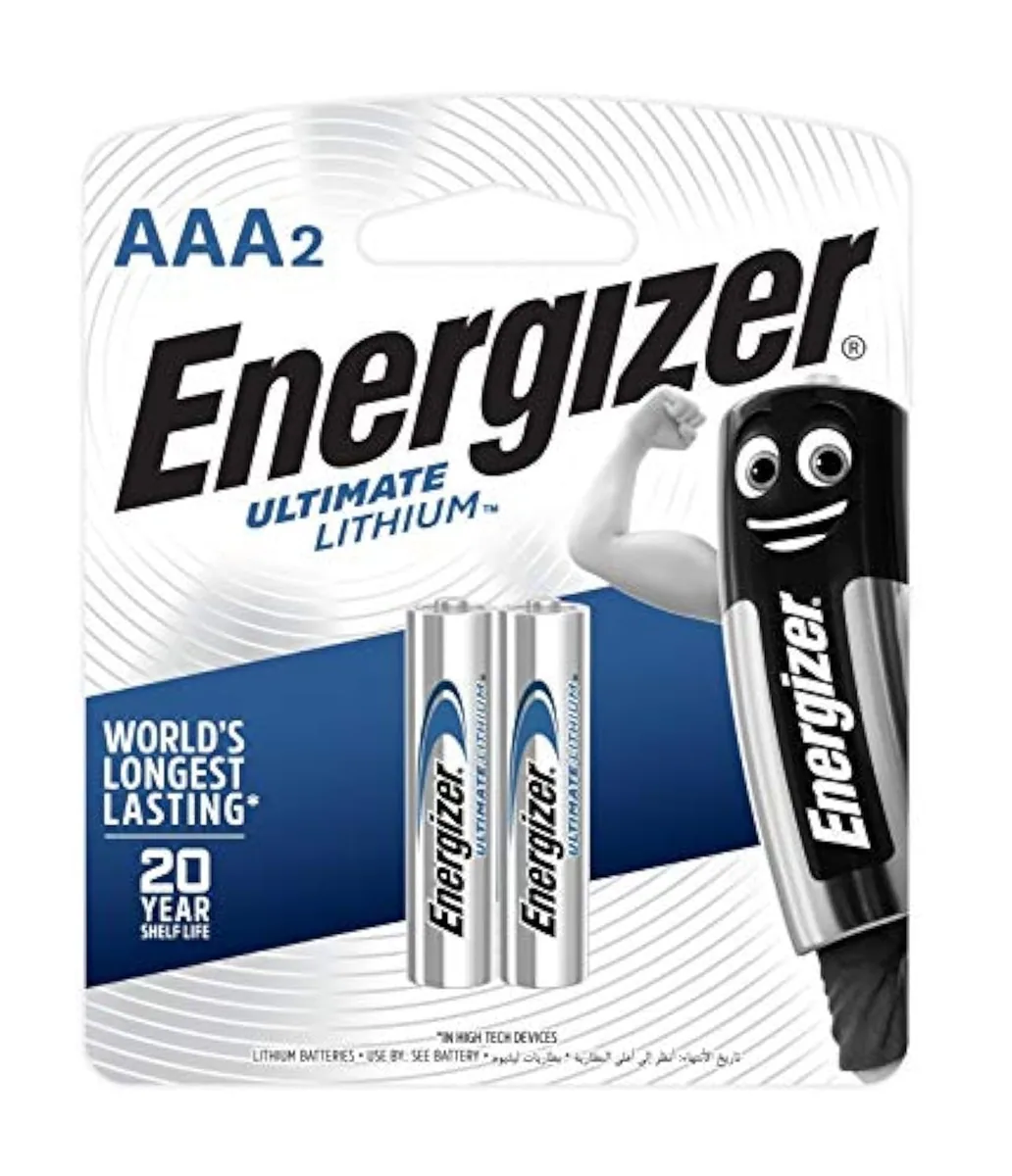 Energizer Ultimate Lithium AAA Batteries, Pack of 2
