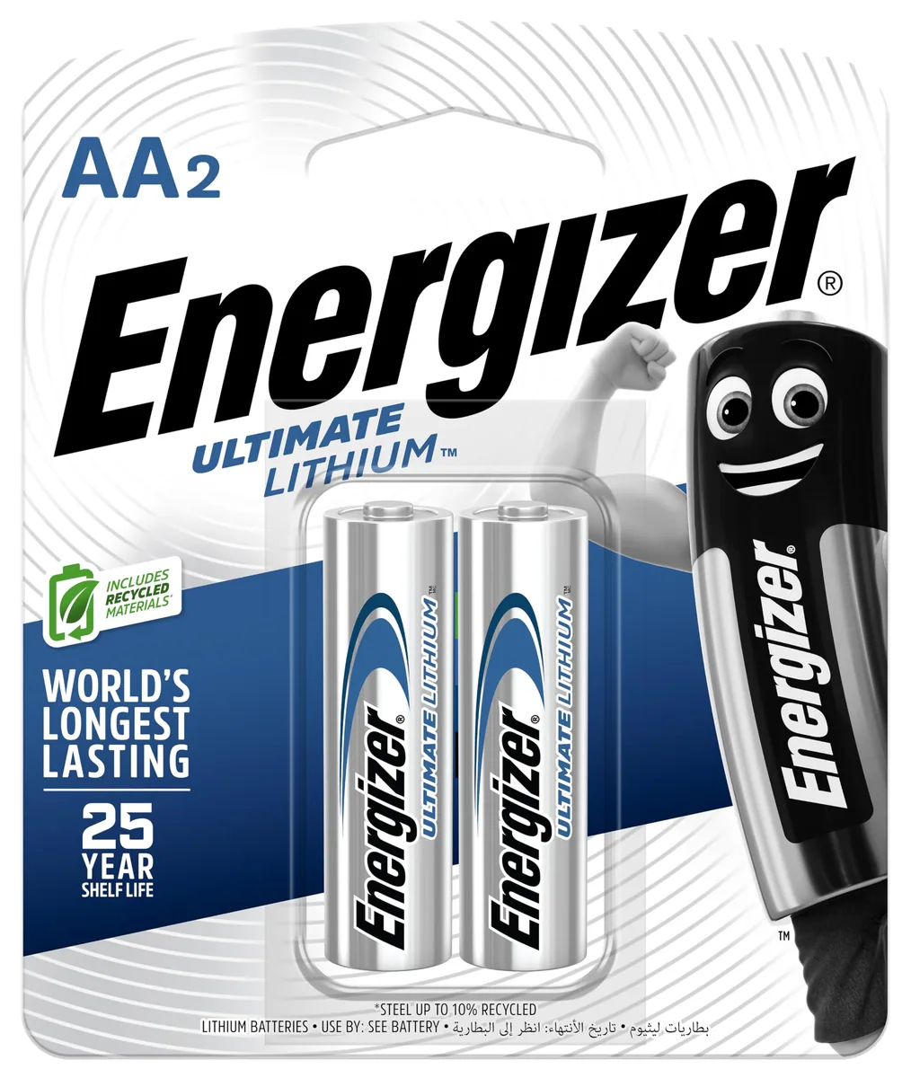 Energizer Ultimate Lithium AA Batteries, Pack of 2