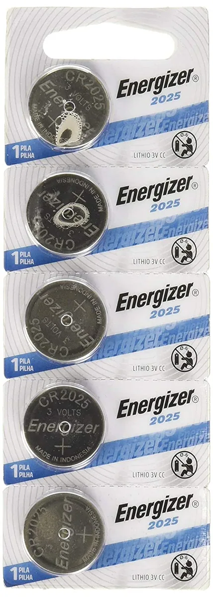Energizer 2025 Lithium Coin, 5 x 1-cell wholesale strip