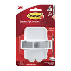 3M Command Broom Gripper 17007, White, 1.8 kg