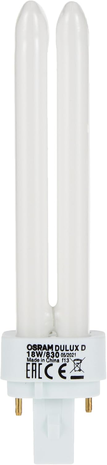 Osram Energy Saver Dulux D 18W Plug In Base-Warm White