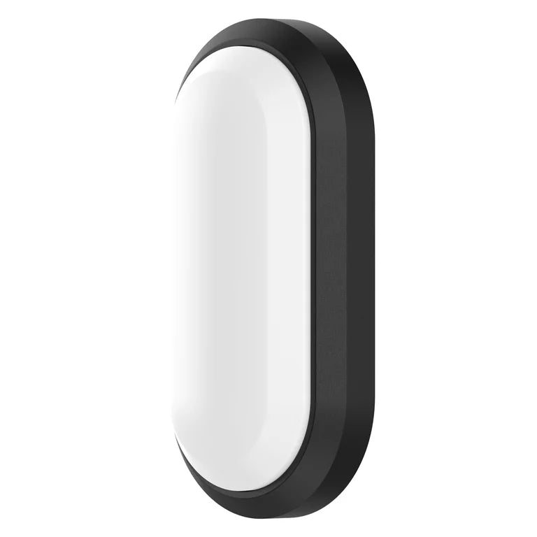 Ledvance IP65 Bulkhead 15W Oval LED Outdoor Light - Black/ White - 3000K/ 4000k / 6500k - Black / Cool White