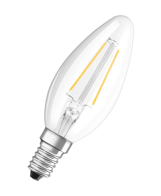 OSRAM LED Value Classic B 2.5W E14 Clear Filament 2700K Warm White Candle