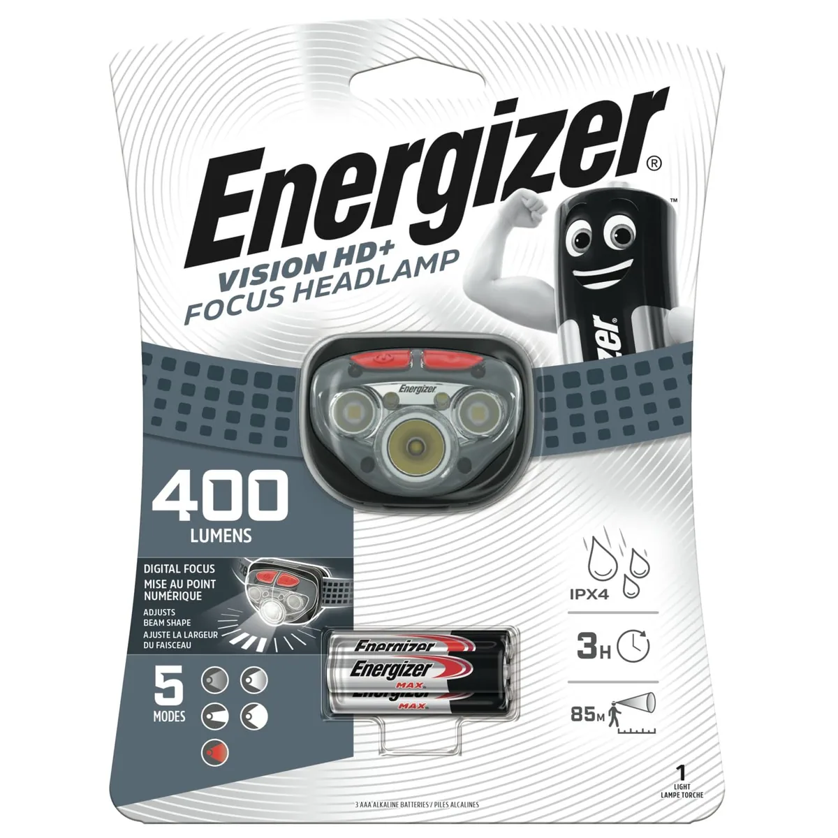 Energizer Vision HD+ Focus Headlamp, 400 Lumens
