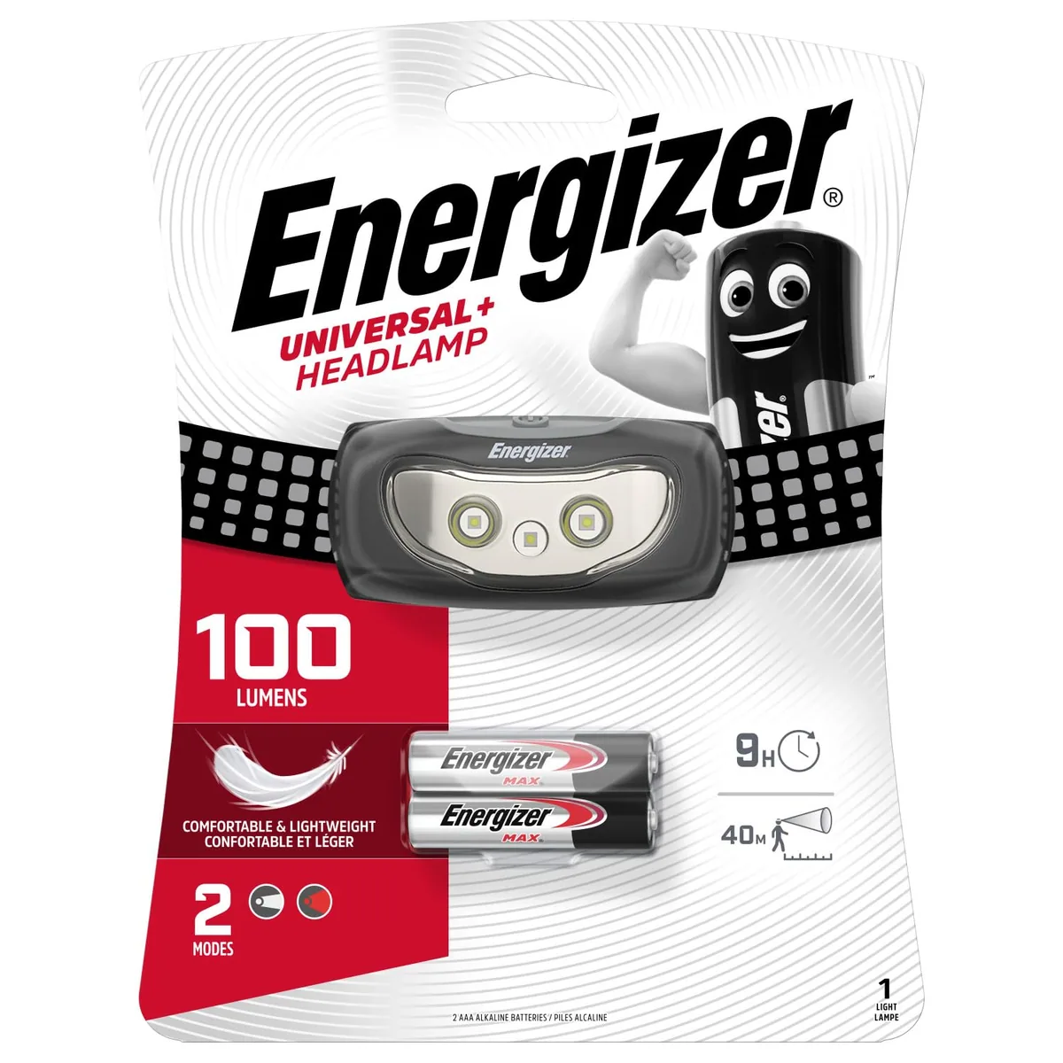 Energizer Universal+ Headlamp, 100 Lumens