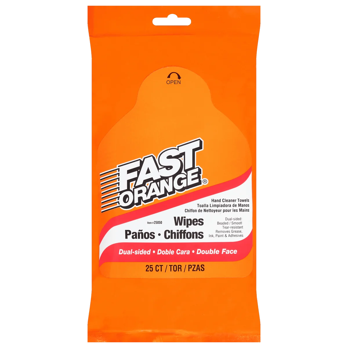 Fast Orange Wipes 25 Count