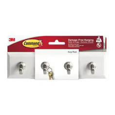 3M Command Key Rail HOM18-Q, Quartz, 203 mm, 1 Rail and 6 Strips
