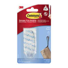 3M Command Large Clear Hook 17093CLR, 1.8 kg