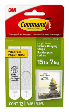 3M Command Large Picture Hanging Strips 17206, 7 kg