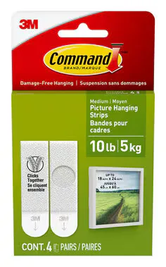 3M Command Medium Picture Hanging Strips 17201, 5 kg
