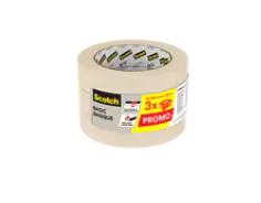 3M Scotch Basic Masking Tape, 24 mm x 50 m, 3 Rolls
