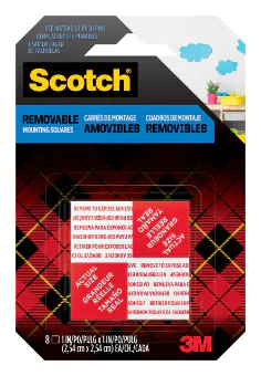3M Scotch Removable Double-Sided Mounting Squares 108, 25 mm