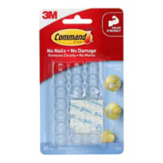 3M Command Clear Decorating Clips 17026CLR-ES with Clear Strips