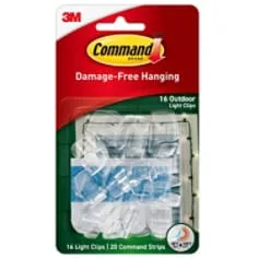 3M Command Clear Outdoor Light Clips with Foam Strips 17017CLR-AW