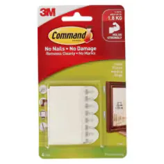 3M Command Small Picture Hanging Strips 17202, White
