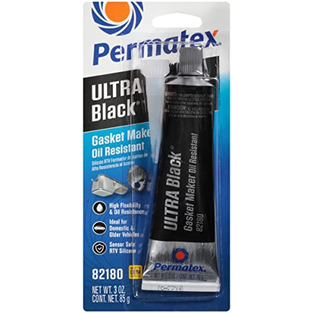 Permatex Ultra Black RTV Silicone Gasket Maker, 3 oz 82180
