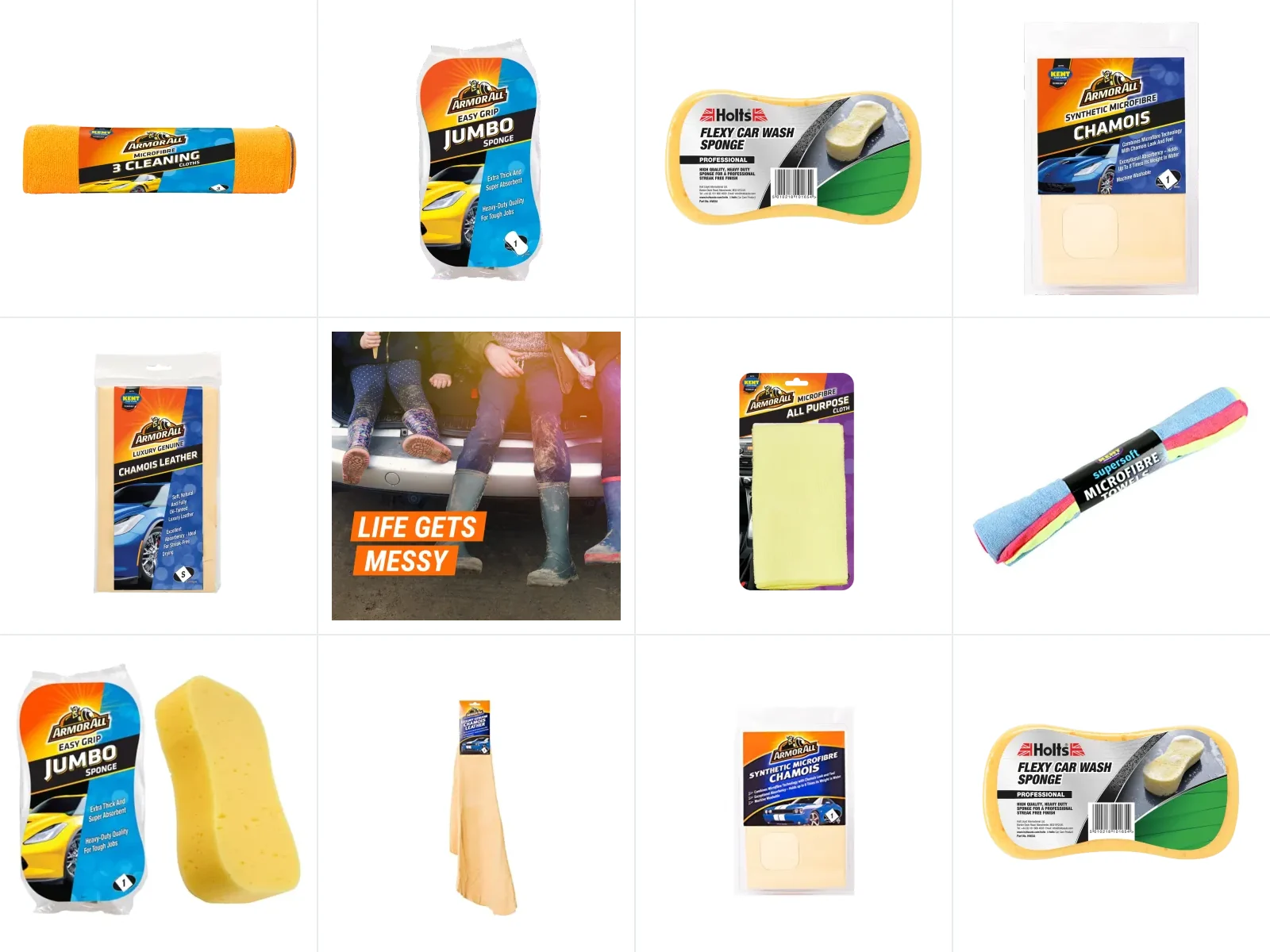Sponges, Cloths & Chamois held in stock at Lion Yard Trading